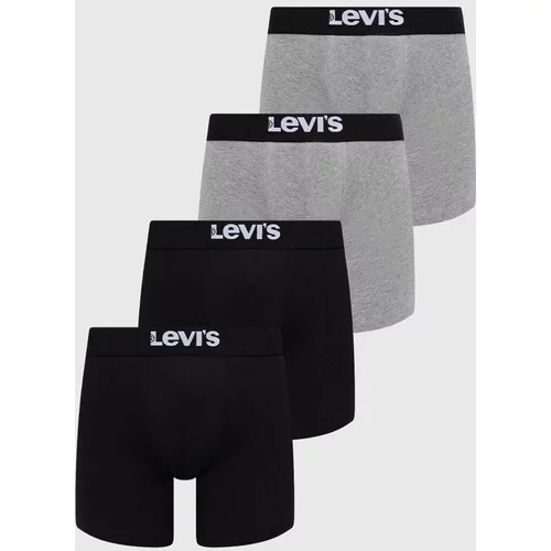 Levi's Boksarice 4-pack moški, črna barva