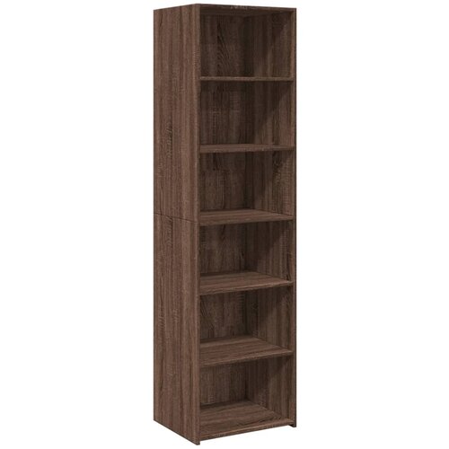 Maison Chic Visoka omara - Komoda - Predalnik rjavi hrast 50x41x185 cm inženirski les, (21722674) Slike