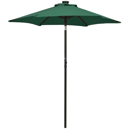 The Living Store Senčnik z LED lučkami zelen 200x211 cm aluminij - Senčnik, (21750764) Cene
