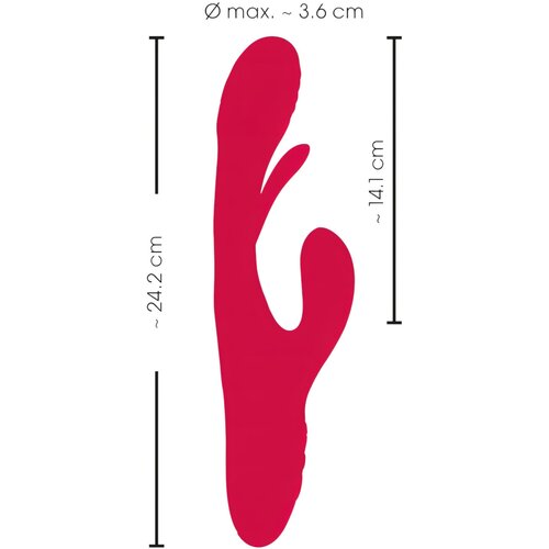 SMILE vibrator s jezikom koji petlja s klitorisom (crveni) Slike
