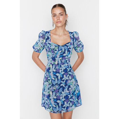 Trendyol Blue Patterned Dress Slike