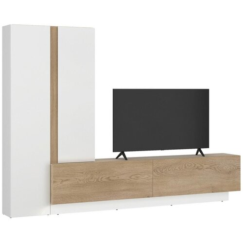 Modern Living Dnevni Regal Milazzo, Bela, Barva Hrasta Slike