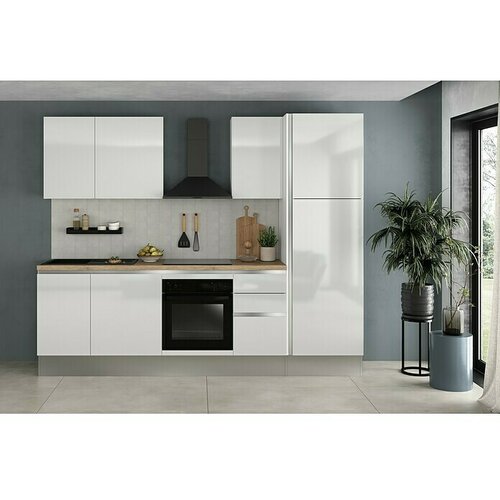 Marinelli Cucine Kuhinjski komplet Gianna (&amp;Scaron;irina: 275 cm, Bijele boje, Desni graničnik, S električnim uređajima) Slike