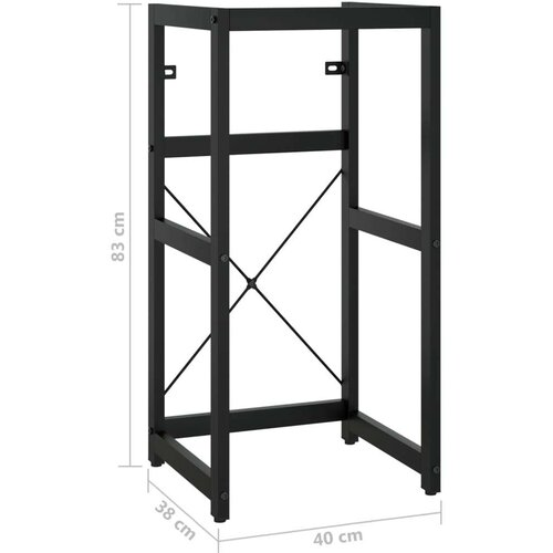  Kopalni&amp;scaron;ki regal črn 40x38x83 cm železo, (20580028) Slike