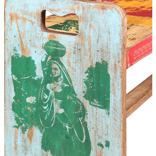  Klupa od masivnog obnovljenog drva 100 x 30 x 50 cm Slike