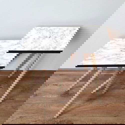 Hanah home 2Shp255 - white whitegrey nesting table (2 pieces) Cene