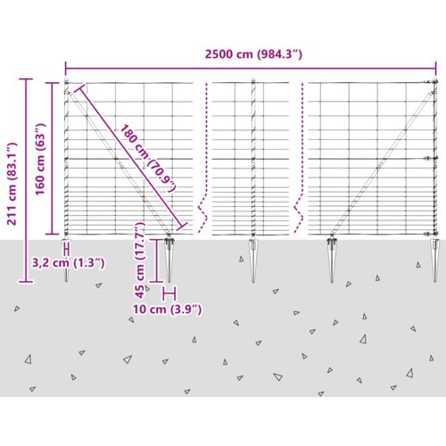 VidaXL Ograda 1.6x25 m Pocinčani Čelik Slike