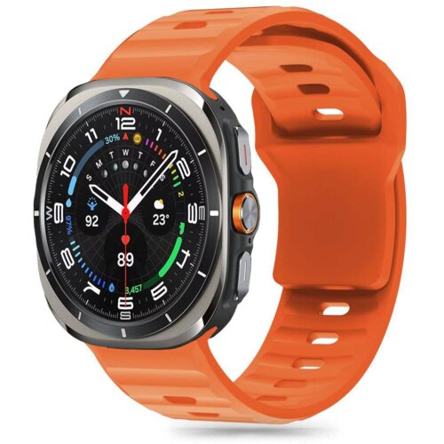  Silikonski pa&amp;scaron;ček za uro Samsung Galaxy Watch Ultra 47 mm - oranžen Slike