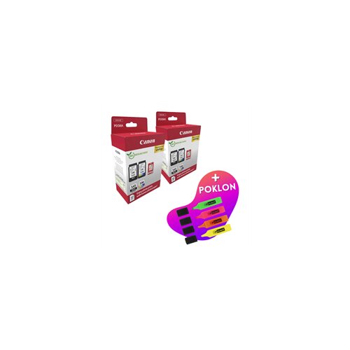 Canon Komplet tinta PG-545 (crna) + CL-546 (boja), original + foto papir, 2 komada + GRATIS POKLON Cijene
