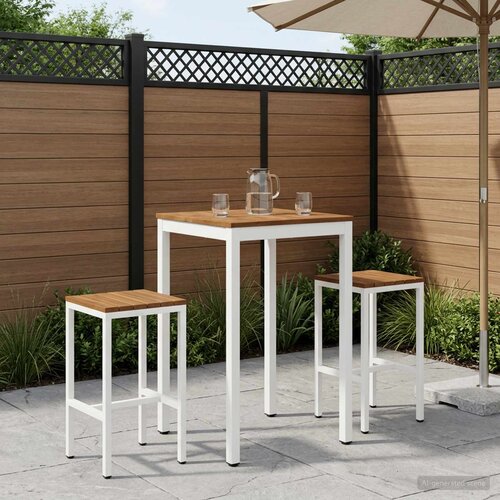  Stol za bar u vrtu Prirodna i bijela 60 x 60,5 x 105 cm Cijene