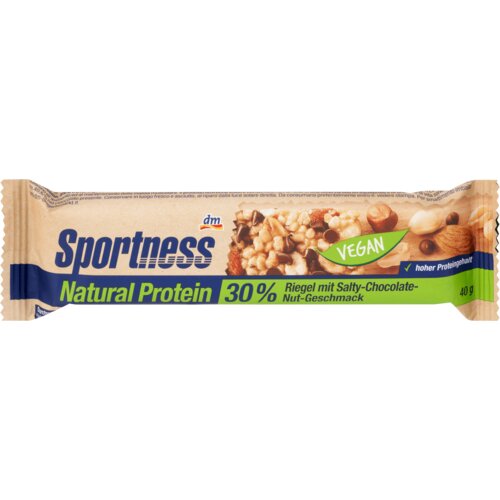 Sportness natural Protein veganska štanglica – slana čokolada i jezgrasto voće 40 g Cene