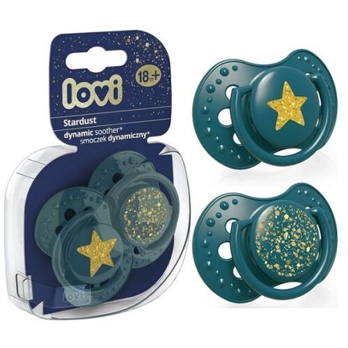 Ciuccio in Silicone Lovi Stardust 0-3m Blu, 2 Pezzi