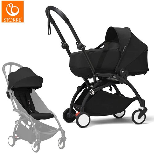 Stokke yoyo³ otroški voziček 2v1 newborn shell 0+ black (black frame) Cene