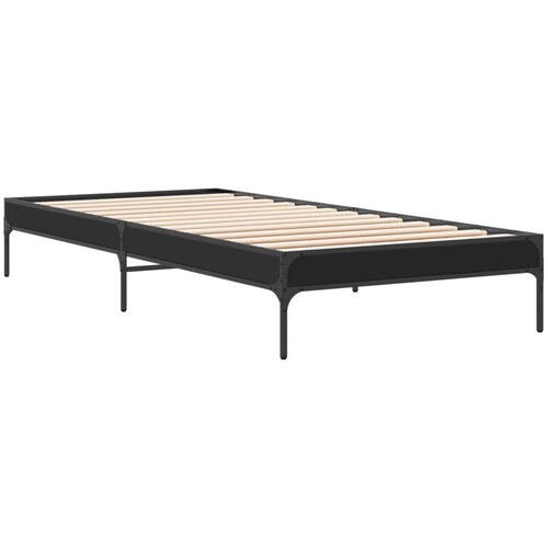 vidaXL Okvir za krevet crni 100x200 cm konstruirano drvo i metal Cene