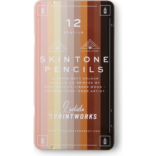 Printworks 12 barvnih svinčnikov - ten kože Cene