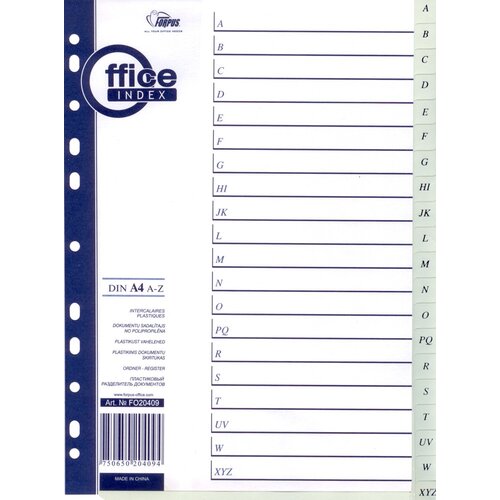 Forpus Ločilni listi A4 PP A-Z, sivi Cene