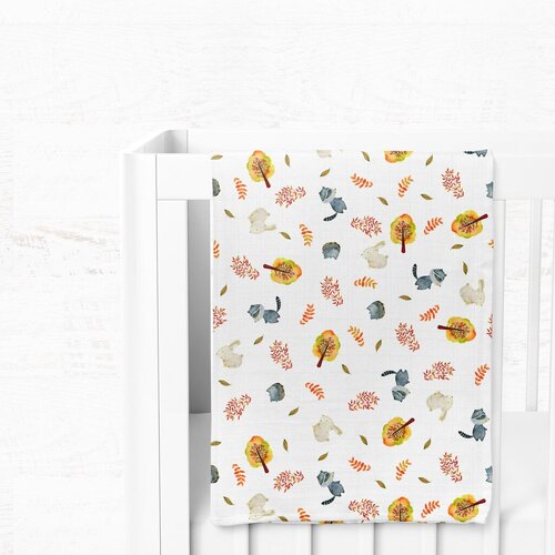 Lessentiel Maison Bijela deka za bebe od muslina 75x100 cm Forest – Cijene