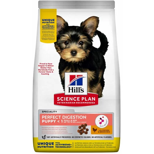 Hill’s Science Plan Small & Mini Puppy Perfect Digestion - Varčno pakiranje: 2 x 6 kg