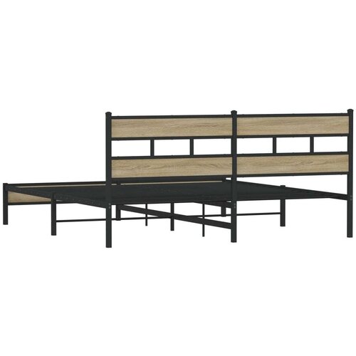 vidaXL Metalni okvir kreveta bez madraca boja hrasta sonome 180x200 cm Cene
