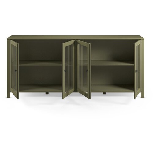 Marckeric Zelena vitrina iz masivnega bora 186x80x40 cm Alessandra &amp;ndash; Slike