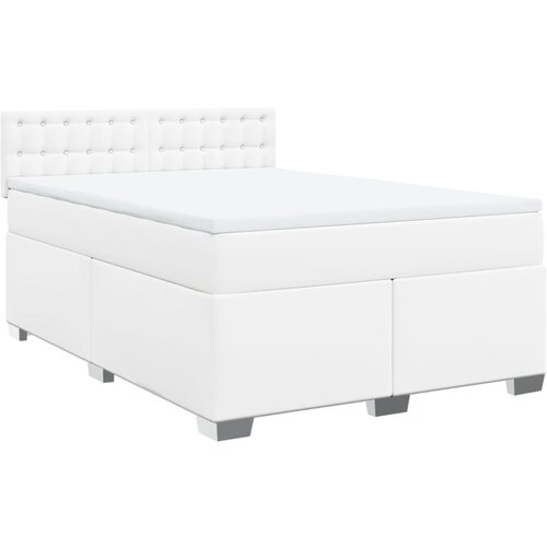 Maison Chic Box spring postelja - Vzmetna postelja z vzmetnico bel 140x200 cm umetno usnje SL18187, (21894315) Cene