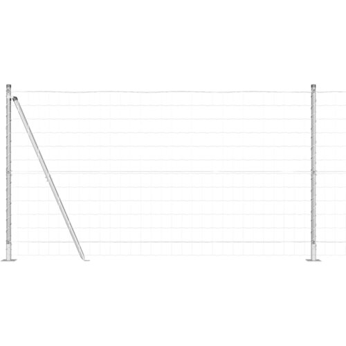 vidaXL Euro ograja z 13 flanšnimi stebri 1.2x25 m Galvanizirano jeklo Cene