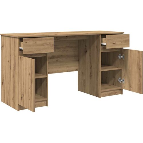  Stol s policom hrast artisan 140 x 49 x 76 cm Konstruirano drvo Slike