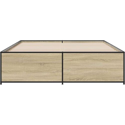 VidaXL okvir za krevet boja hrasta 160x200 cm konstruiran drvo i metal Slike