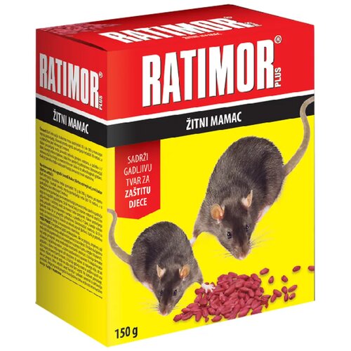 Ratimor Za&scaron;tita od glodavaca Bromadiolon žitni mamac, 150 g kutija, 29PPM Cijene
