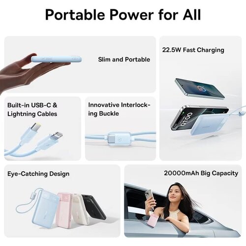 Baseus Powerbank EnerFill FC11 20000mAh 22.5W QC + PD Crna E0027S04 Slike