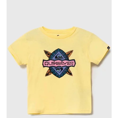 Quiksilver Dječja pamučna majica kratkih rukava RAINMAKERBOY boja: žuta, s tiskom