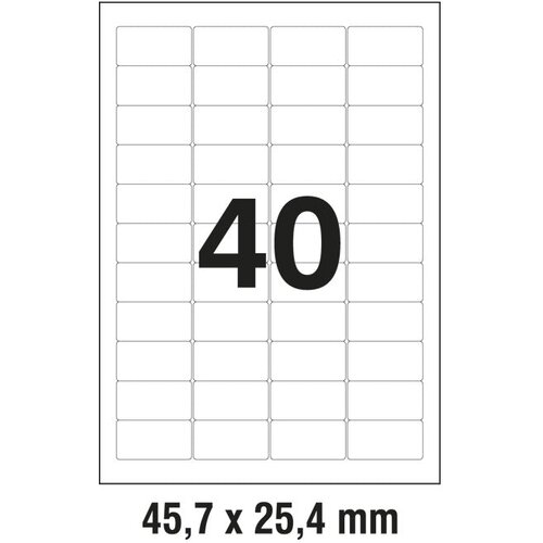  ETIKETE LK 45,7X25,4MM POLYESTER PK25L ZWECKFORM L4770-25 PROZIRNE Cijene