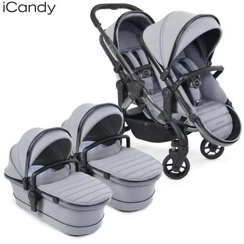 iCandy peach™ 7 otroški voziček twin phantom light grey