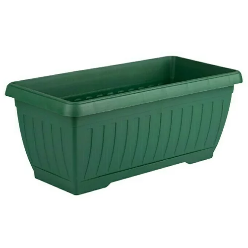 Plastična žardinjera Jadran (Vanjska dimenzija (D x Š x V): 40 x 20 x 17 cm, Plastika, Zelene boje)