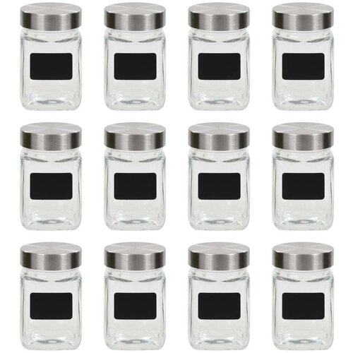 vidaXL Staklenke za pohranu s naljepnicom 12 kom 300 ml Cijene