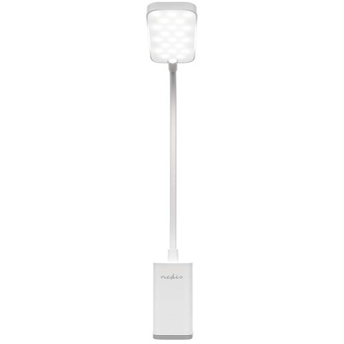 Nedis LTLR10WT - LED prigu&amp;scaron;iva punjiva dodirna stona lampa sa kopčom LED/5W/1200 mAh bela Slike