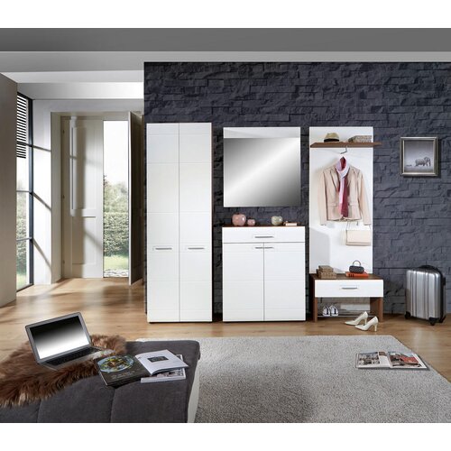 XORA OGLEDALO, 85/87/2 cm steklo, leseni material Slike