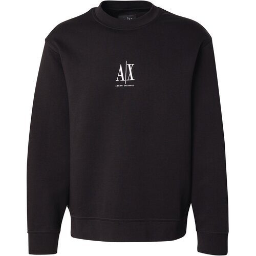 Armani Exchange Majica 'FELPA' črna / bela Cene