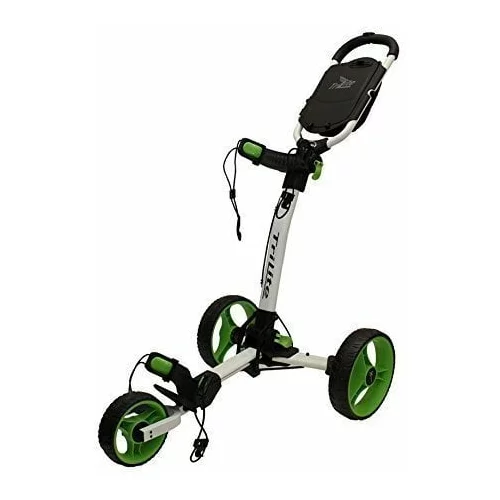 Axglo TriLite White/Green Ročni voziček za golf