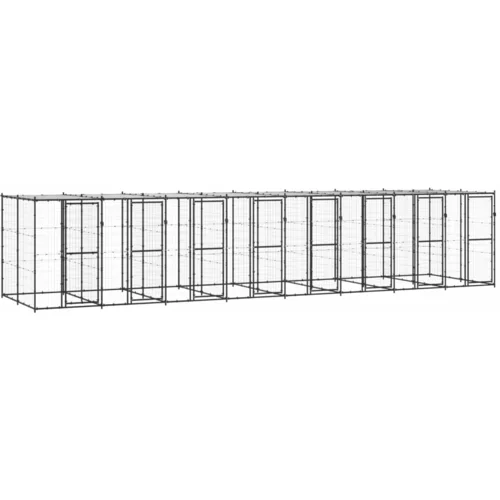 vidaXL Vanjski kavez za pse s krovom čelični 19 36 m²