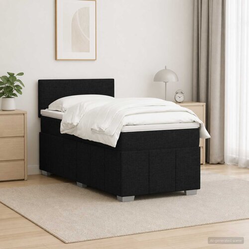  Boxspring krevet s madracem Crna 80 x 200 cm Tkanina Cijene