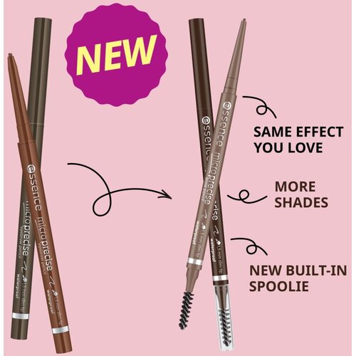Essence Micro Precise vodootporna olovka za obrve sa četkicom nijansa 0.05 g Slike