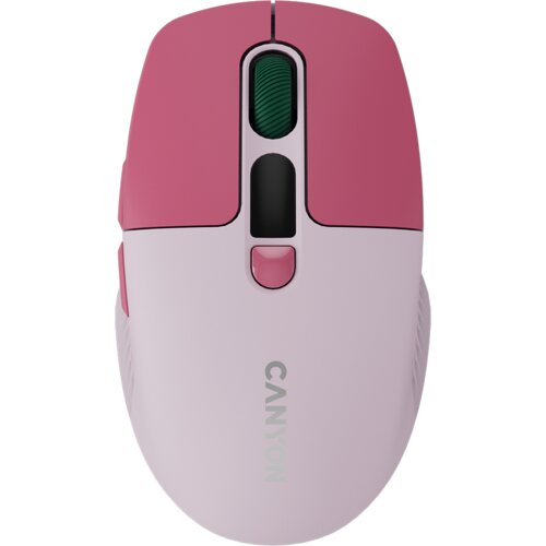 Canyon mouse MW-26 LCD Silent Dual Mode Wireless Pink Slike