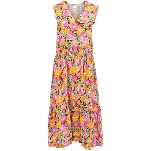 Vila Dolge obleke VICOLMENA FLO S/L ANCLE DRESS 14076262 Rdeča