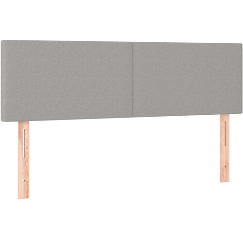  Krevet box spring s madracem svjetlosivi 140x200 cm od tkanine Slike