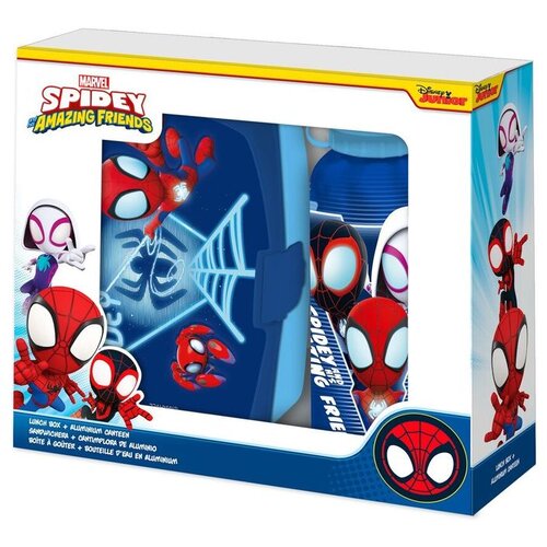 Spiderman Set aluminijska boca 500 ml i posudica za užinu Marvel Spidey Slike
