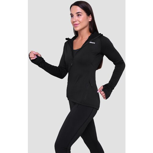 GymBeam Ženska majica za trčanje 1/2 Zip Black Slike