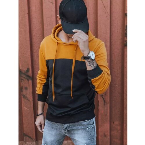 DStreet Yellow men's hoodie BX5288 Slike