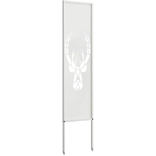  Privatnost u vrtu Bijelo 32 x 140 cm Hladno valjana čelična Slike