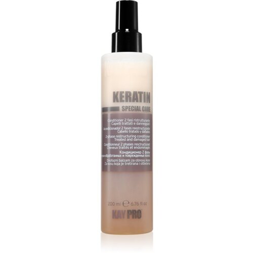 Kaypro Keratin 2 Phase Restructiring Conditioner njega bez ispiranja za jednostavno ra&amp;scaron;če&amp;scaron;ljavanje kose 200 ml Slike